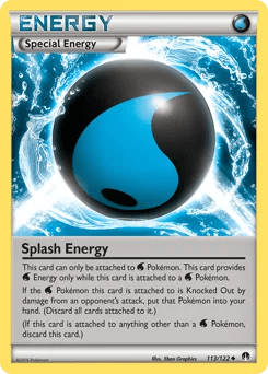 Splash Energy (스플래시 에너지) (Reverse Holo) - 113/122 - XY - BREAKpoint - Near Mint - (영문판)