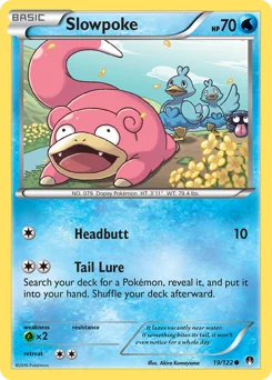 Slowpoke (야돈) (Reverse Holo) - 19/122 - XY - BREAKpoint - Near Mint - (영문판)