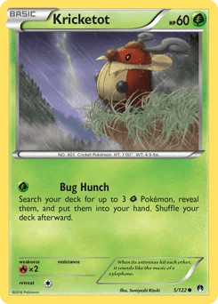 Kricketot (귀뚤뚜기) (Normal) - 5/122 - XY - BREAKpoint - Near Mint - (영문판)