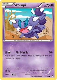 Skorupi (스콜피) (Normal) - 53/122 - XY - BREAKpoint - Near Mint - (영문판)