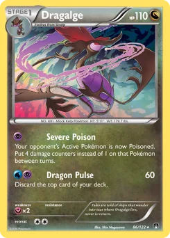 Dragalge (드래캄) (Holo) - 86/122 - XY - BREAKpoint - Near Mint - (영문판)