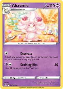 Alcremie (마휘핑) (Promo) (Holo) - SWSH058/307 - Sword & Shield - SWSH Black Star Promos - Near Mint - (영문판)
