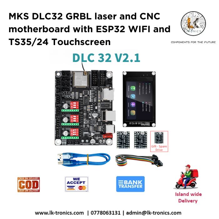 Carte Contrôleur DLC32 V2.1 32 Bits Pour CNC - Compatible MKS, ESP32, Pilotage A4988/TMC, Contrôle Mobile Et Hors Ligne - 10
