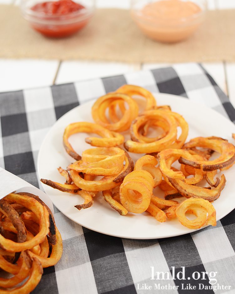 Oven Baked Curly Fries Like Mother Like Daughter