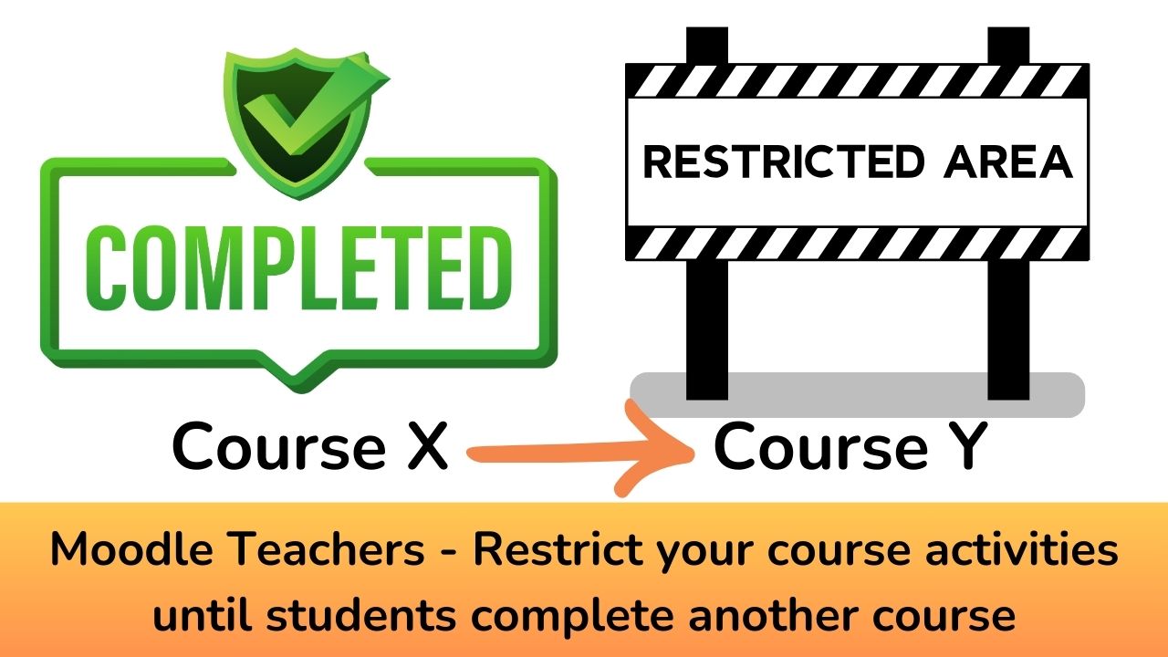 Moodle Teachers – Restrict your course activities until students complete another course