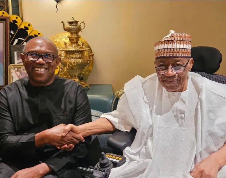 Peter Obi And Ibrahim Babangida Meeting