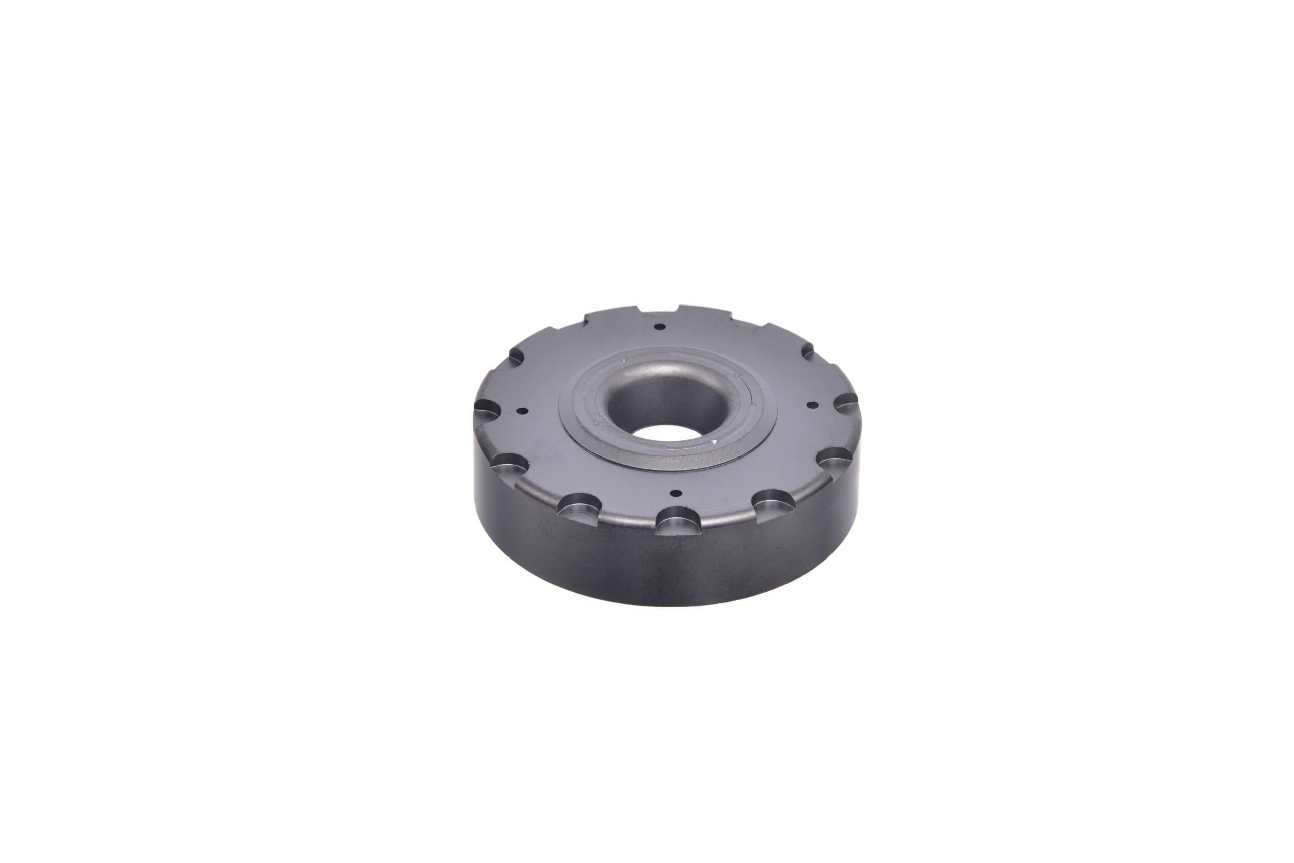 Close-up of the product, Titanium Sound Restrictor Cap.