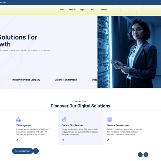 screenshot of Cepheus solutions home page