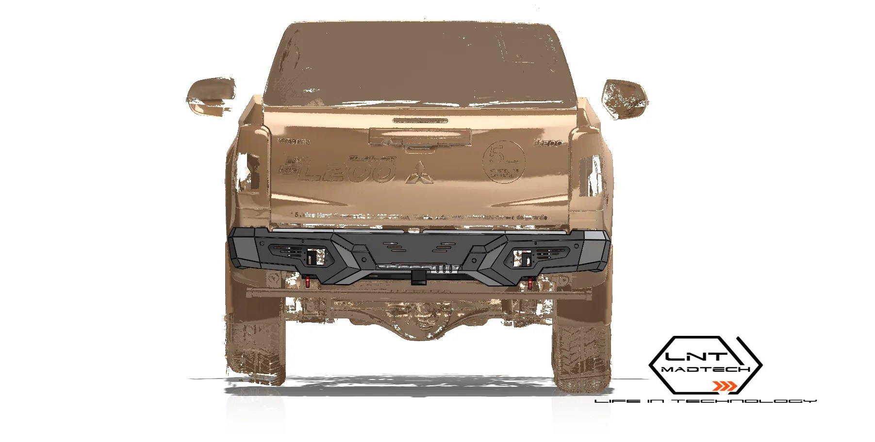 Rear Bumper Design 08 for Mitsubishi Triton L200 2019+ [M8TT19+]