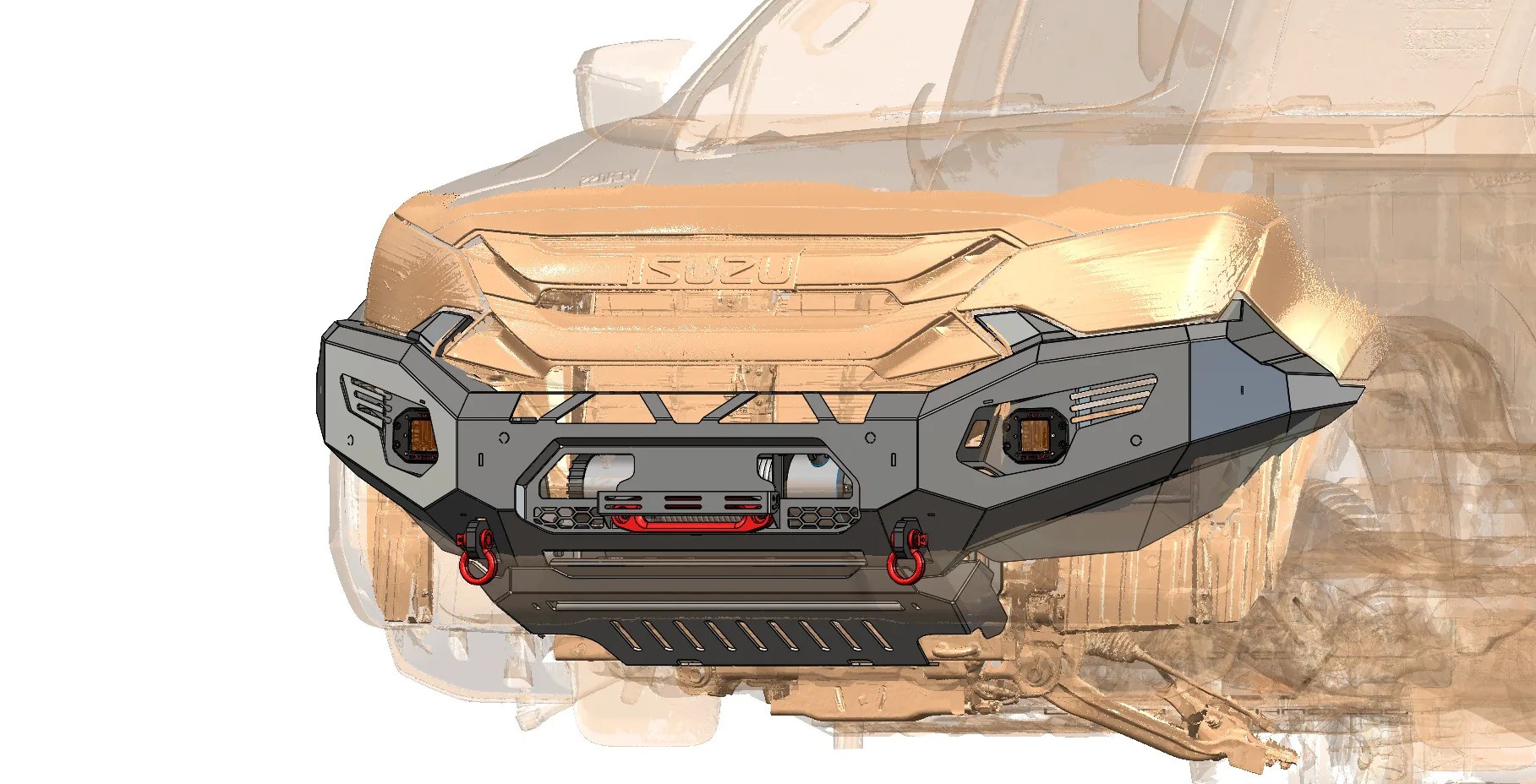 Front Bumper Design 05 for Isuzu D-Max 2024+ [FB5DM24+]