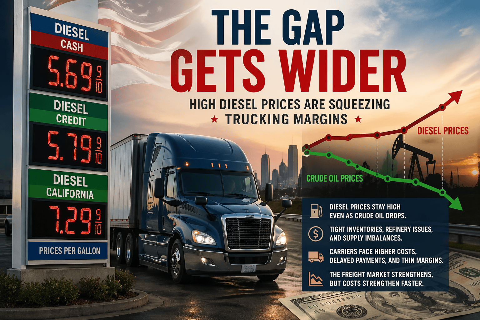 The Gap Gets Wider: Why High Diesel Prices Are Squeezing Trucking Margins in 2026
