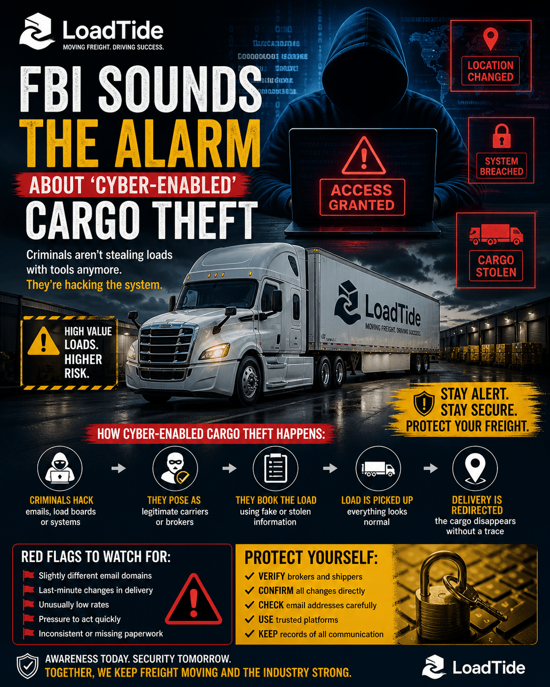 FBI Warns About Cyber-Enabled Cargo Theft: How Trucking Companies and Drivers in the USA Can Stay Protected