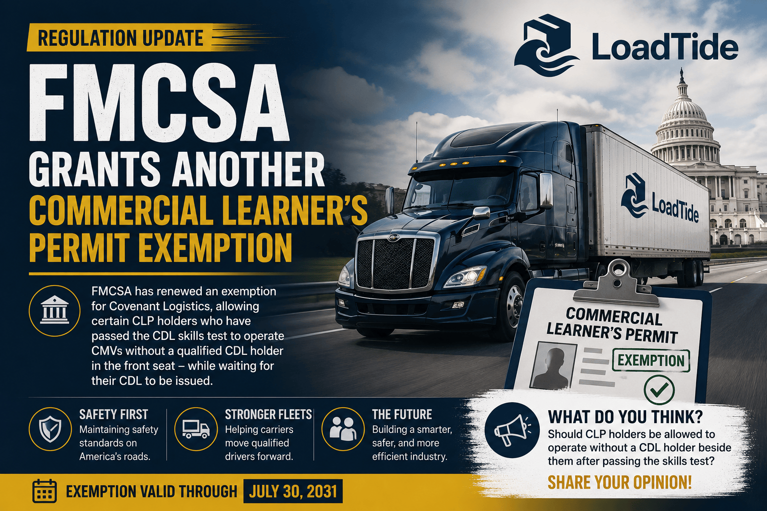 FMCSA Grants Another Commercial Learner’s Permit Exemption — What It Means for Trucking