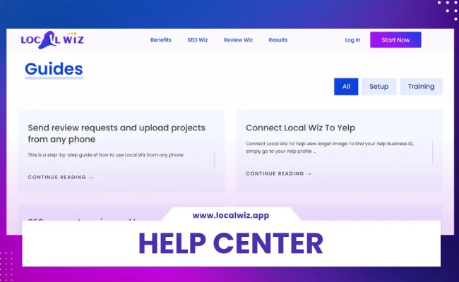 Help Center | Local Wiz App