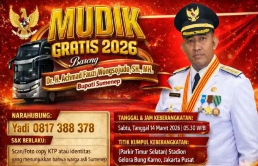 Mudik Tanpa Biaya, Pemkab Sumenep Alokasikan Rp1,1 Miliar Demi Hangatnya Lebaran di Kampung Halaman