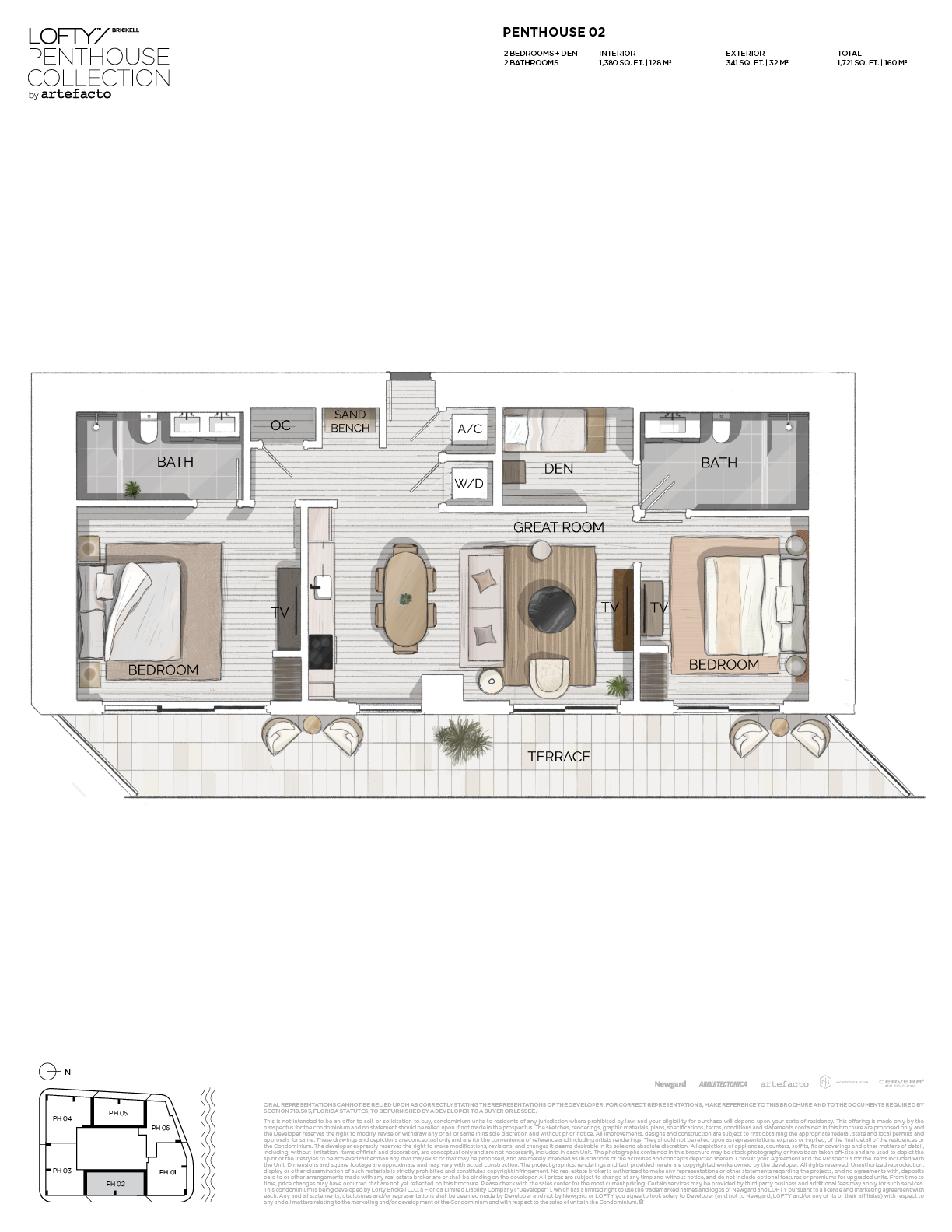 Penthouse 02 (2BR, City View) floor plan