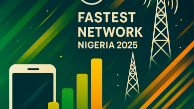 Fastest network Nigeria 2025 abstract smartphone network illustration