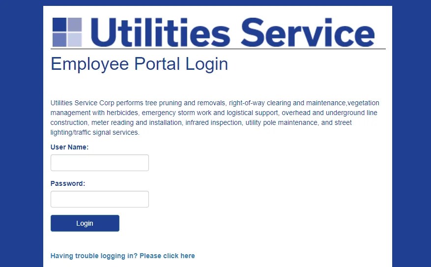 Utilities Service Employee Login