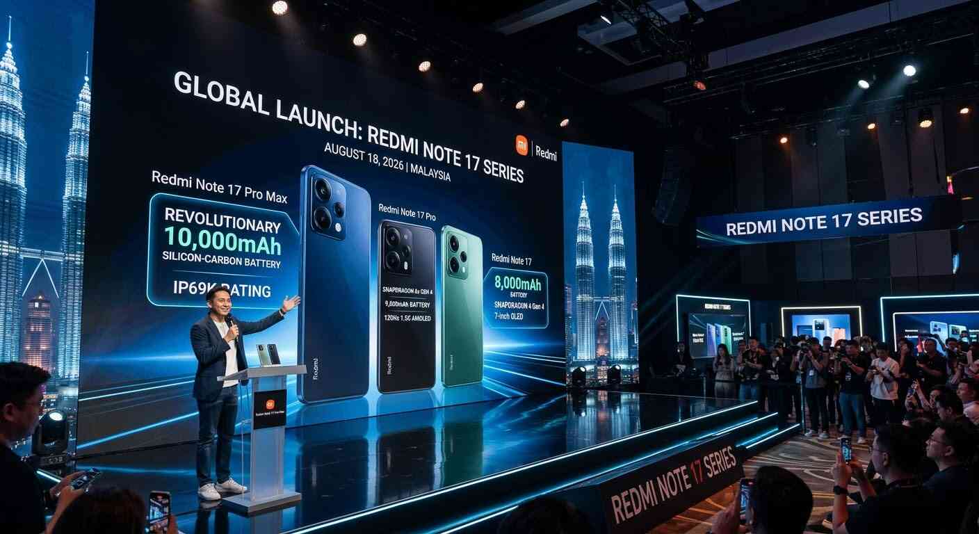 Xiaomi Officially Unveils Redmi Note 17 Series Globally Featuring a Massive 10,000mAh Battery