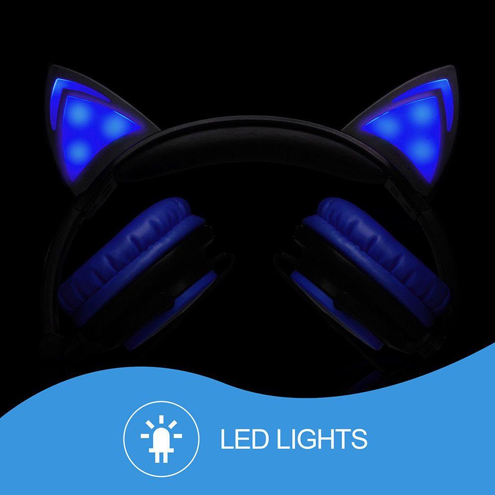 Blue cat with headphones logo