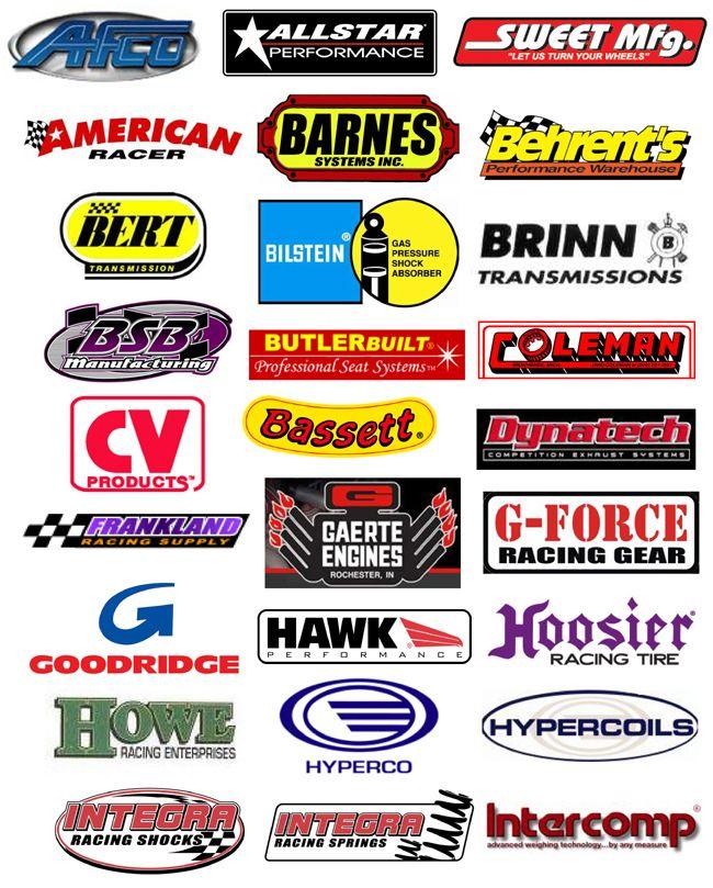 Race car parts logo