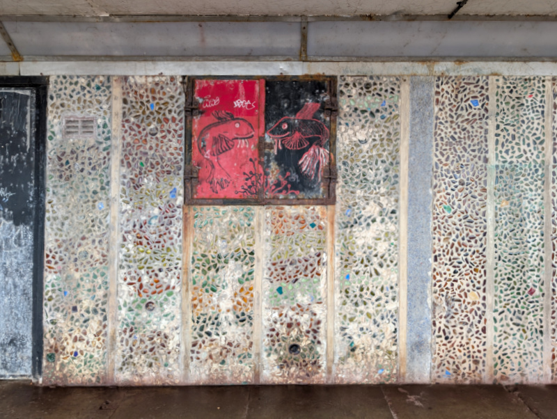 concrete wall with glass