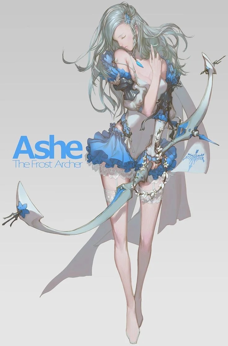 She comes with three face . Ashe Wallpapers Fan Arts League Of Legends Lol Stats