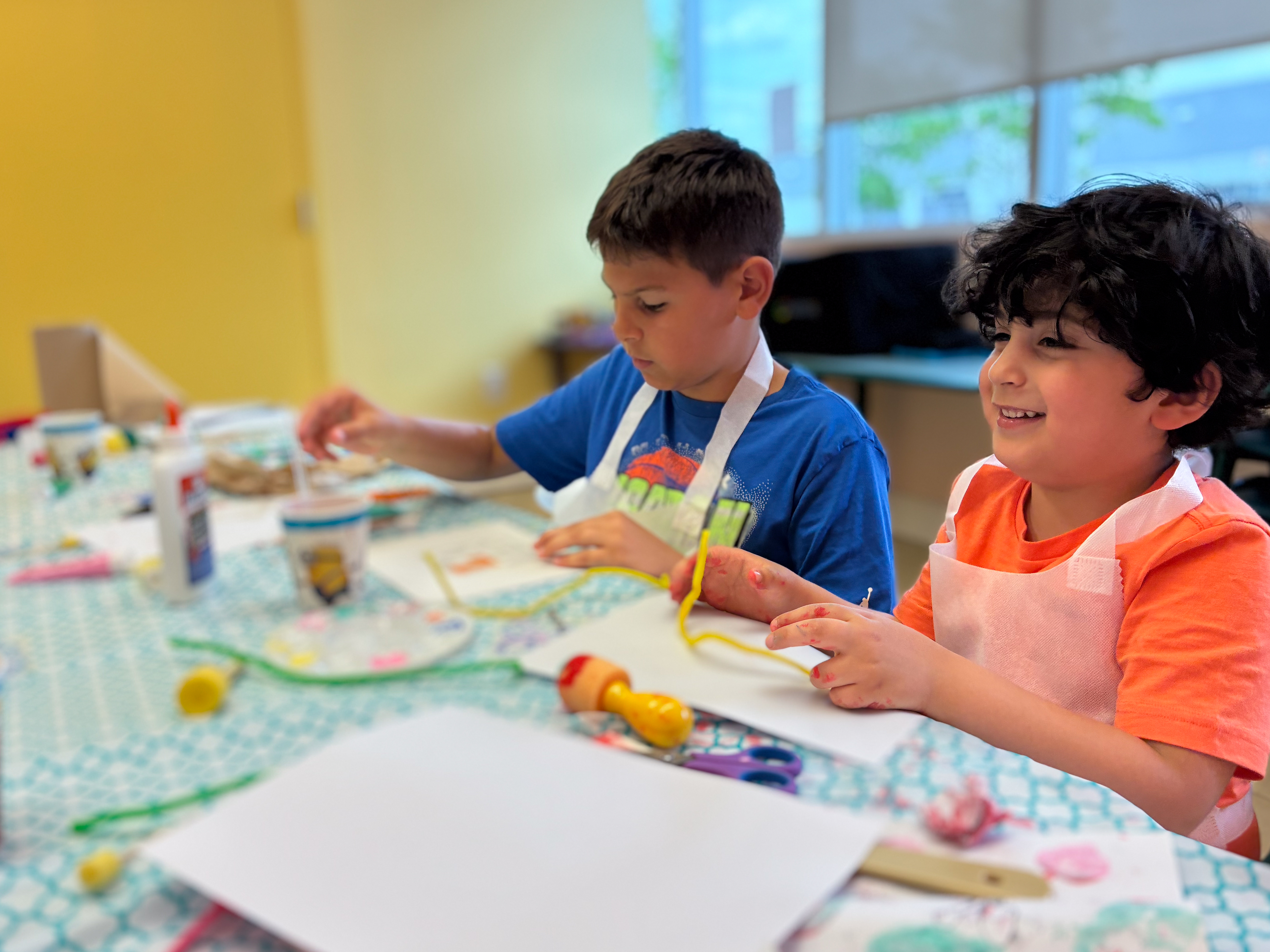 Children in a creative arts and life skills activity