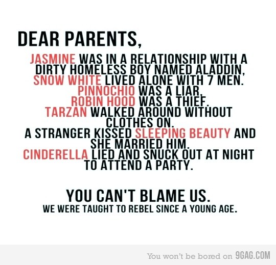 It's Disney's fault we all have problems these days.