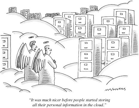 Cloud storage may be screwing up heaven.