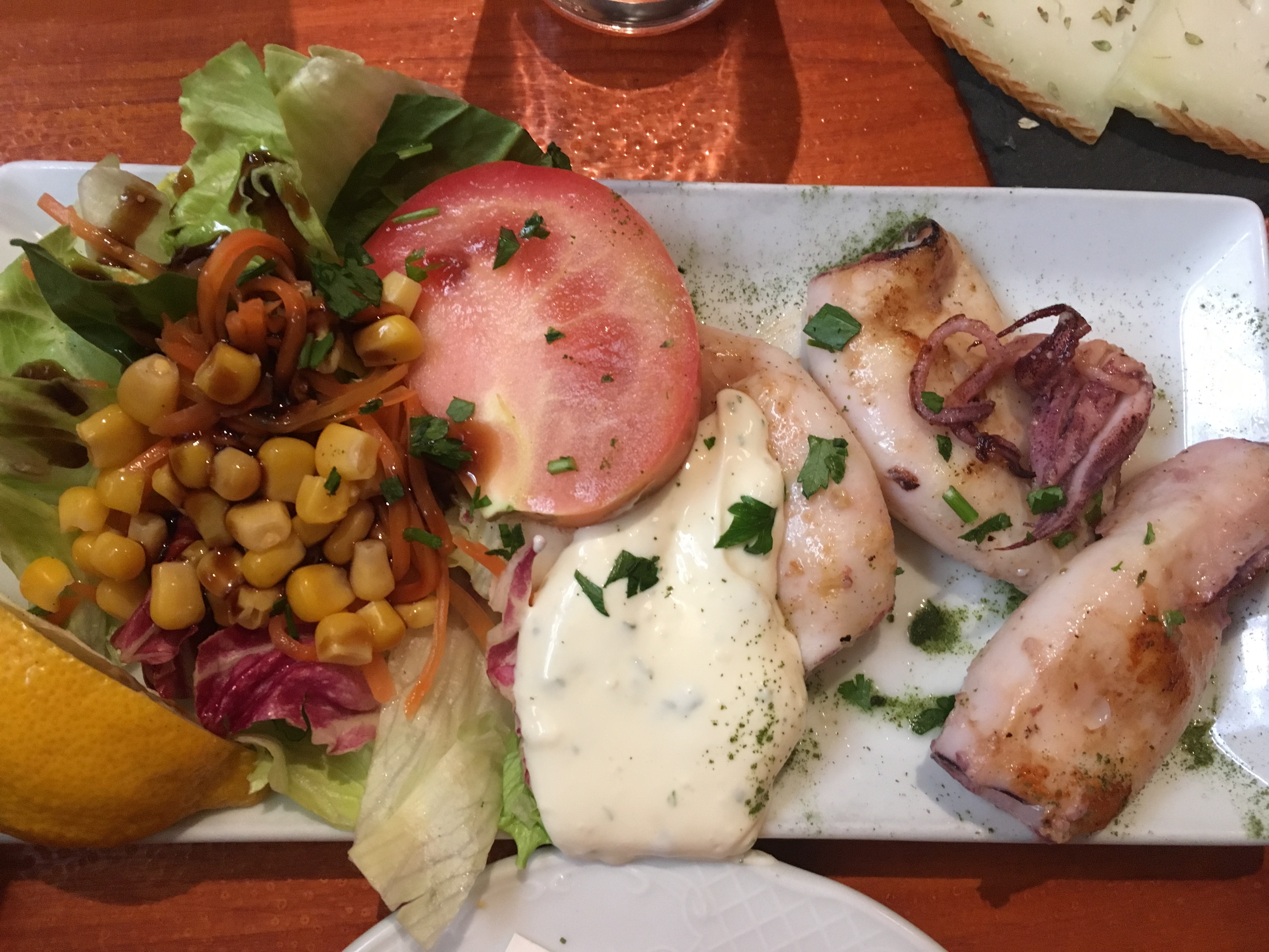 You can skip the grilled calamari.