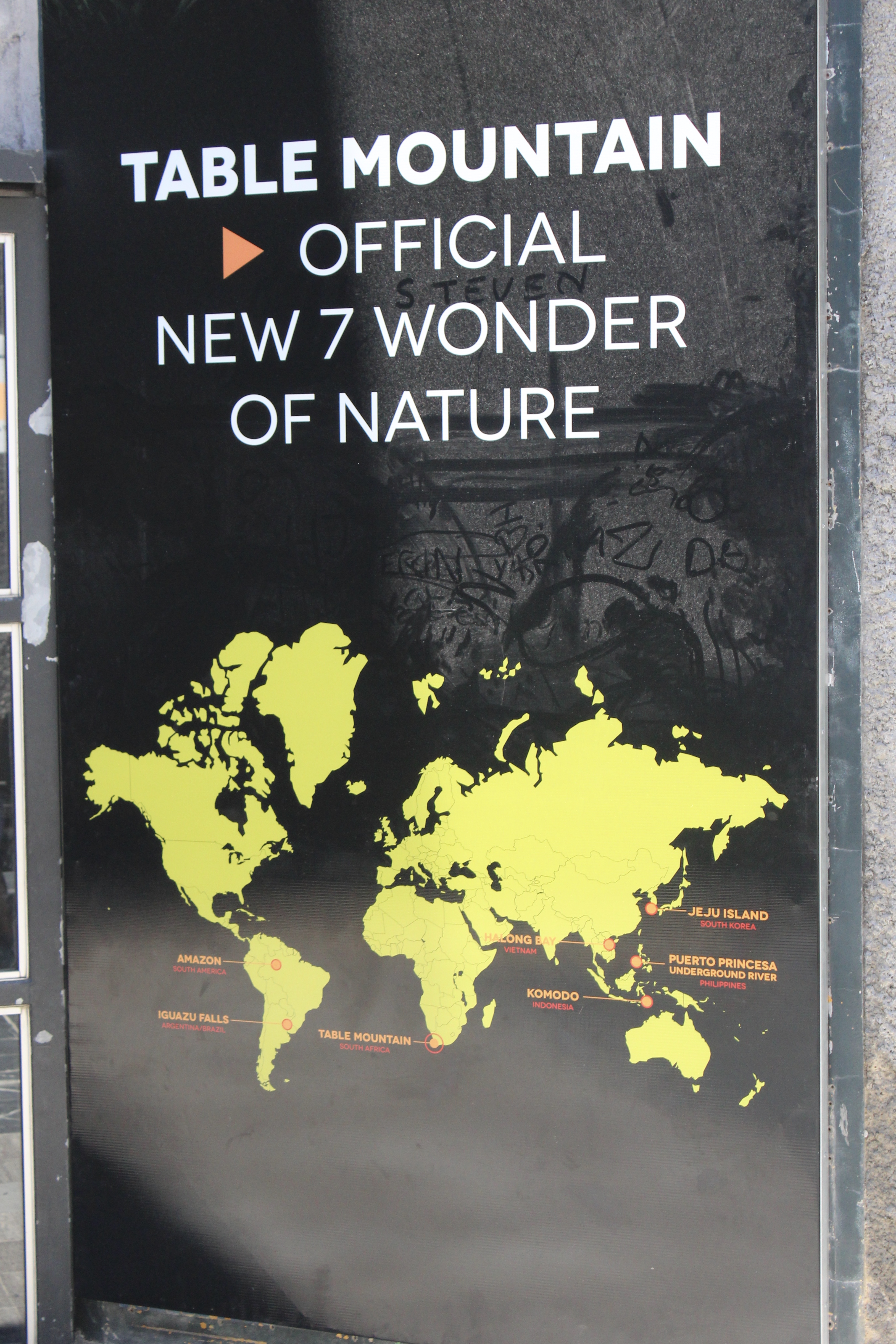 These signs were every where and I'd be proud too if we had a wonder like this.