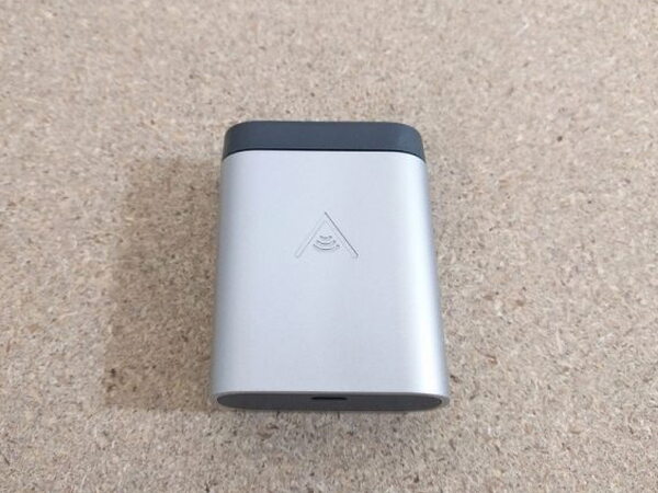 The Skybuds Skydock charging case on its own