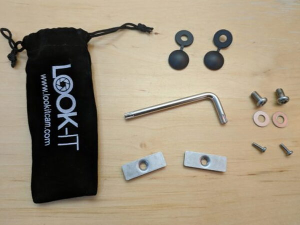 LOOK-IT hardware, storage pouch, and security wrench