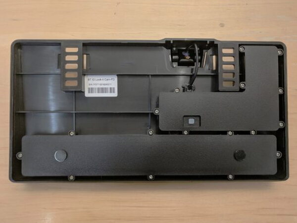 Back of the LOOK-IT plate frame camera