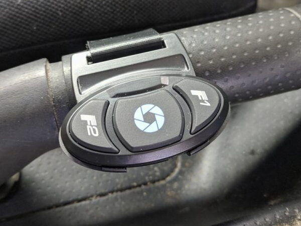 LOOK-IT remote mounted on a parking brake handle