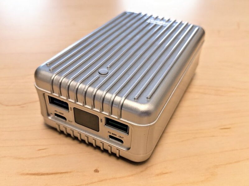 The silver ribbed body feels substantial despite the plastic construction.