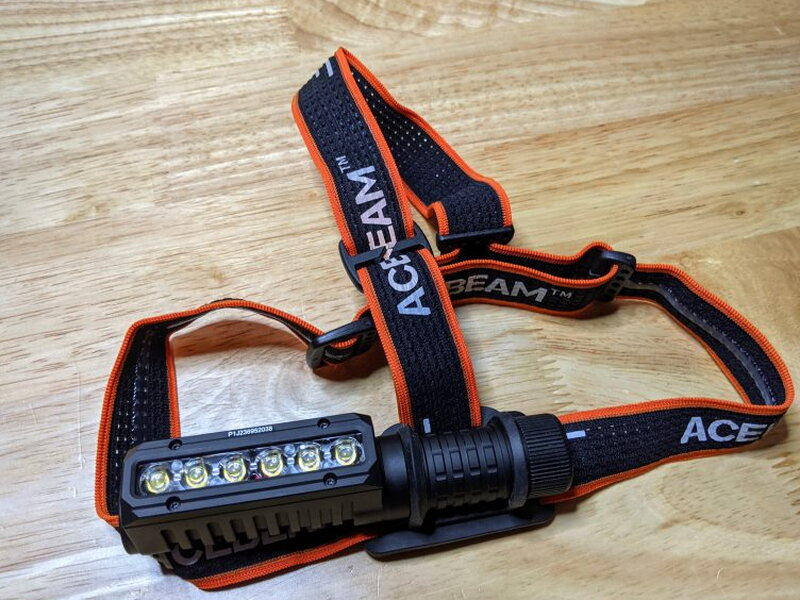 The PT40 mounted in the headband with the six LEDs facing forward.