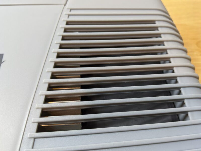 Long vent slots that need to stay uncovered while running.