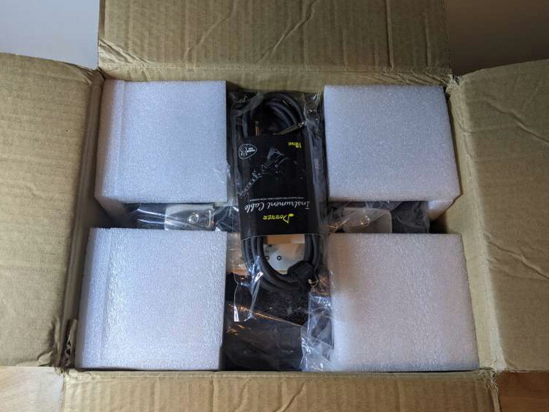The DBA-1 is protected in the box with foam blocks and plastic wrapping.