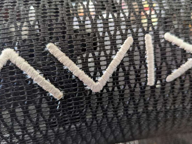 An even tighter macro on the same stitching.