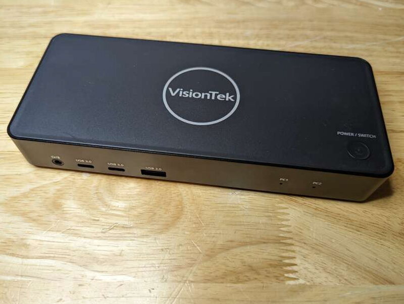 The VT2900 has a low profile design with the main front ports and the power and switch button visible from above.