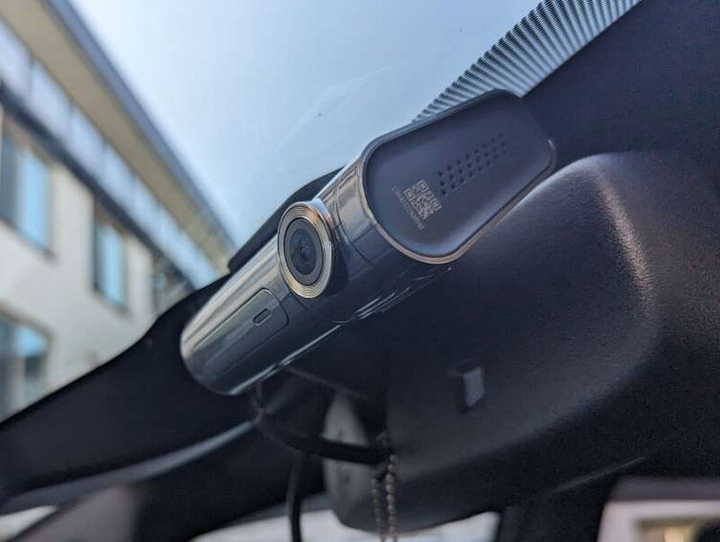 The Halo Pro is small enough to hide high on the windshield near the rearview mirror.
