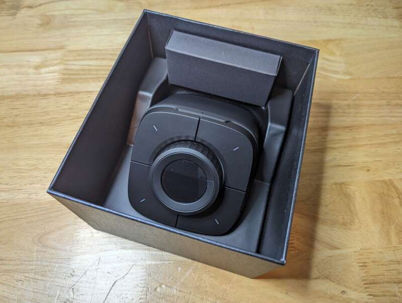 Nestled in its box insert before unboxing.