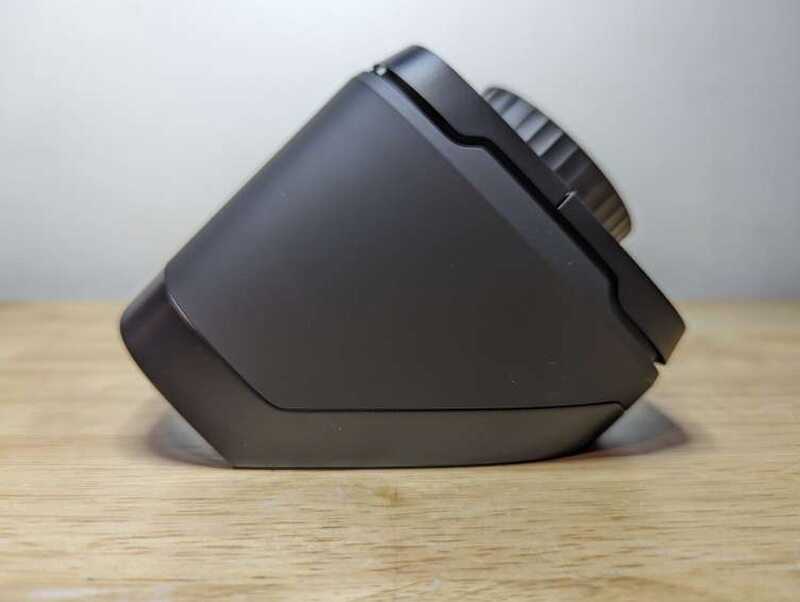 Both sides look the same, more smooth, rounded curves in matte plastic.
