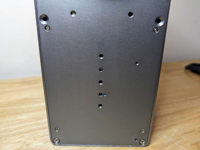 The underside of the head. The printed instructions were a little confusing, but it wasn’t hard to work out which of the many holes lined up with the plate’s pegs.