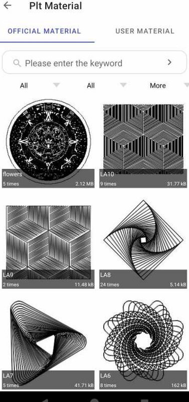 The cloud vector library, stocked with ready-made patterns.