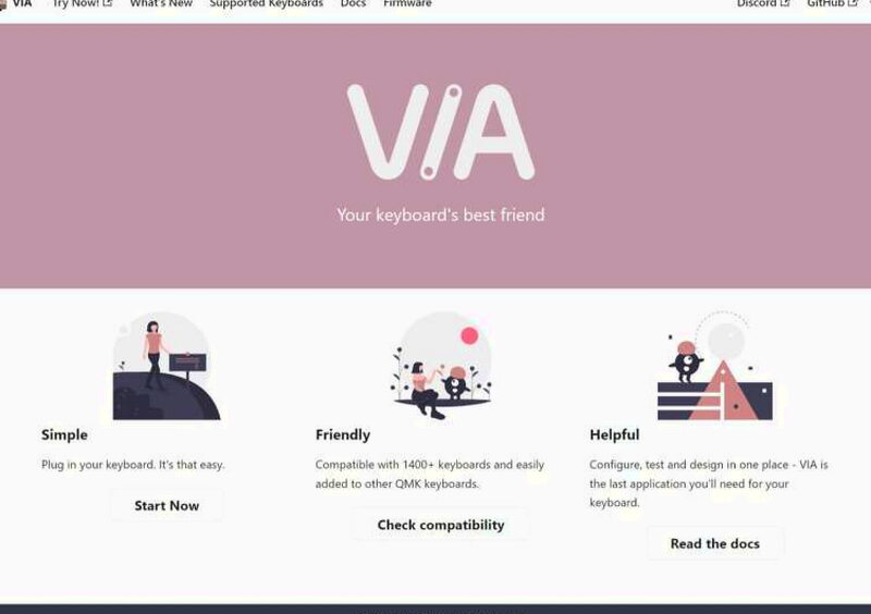 VIA website for keyboard customization