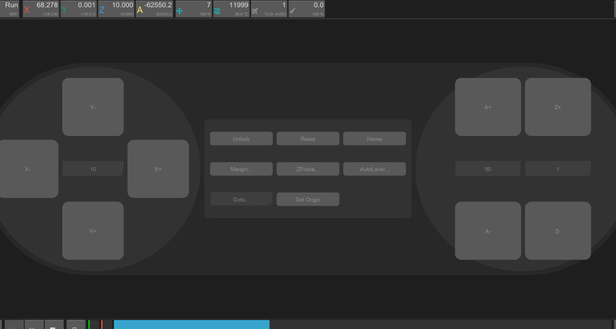 Carvera app directional control screen