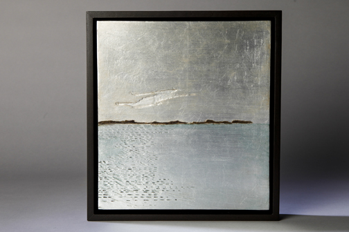 Off Port Clyde: aluminum leaf, oils